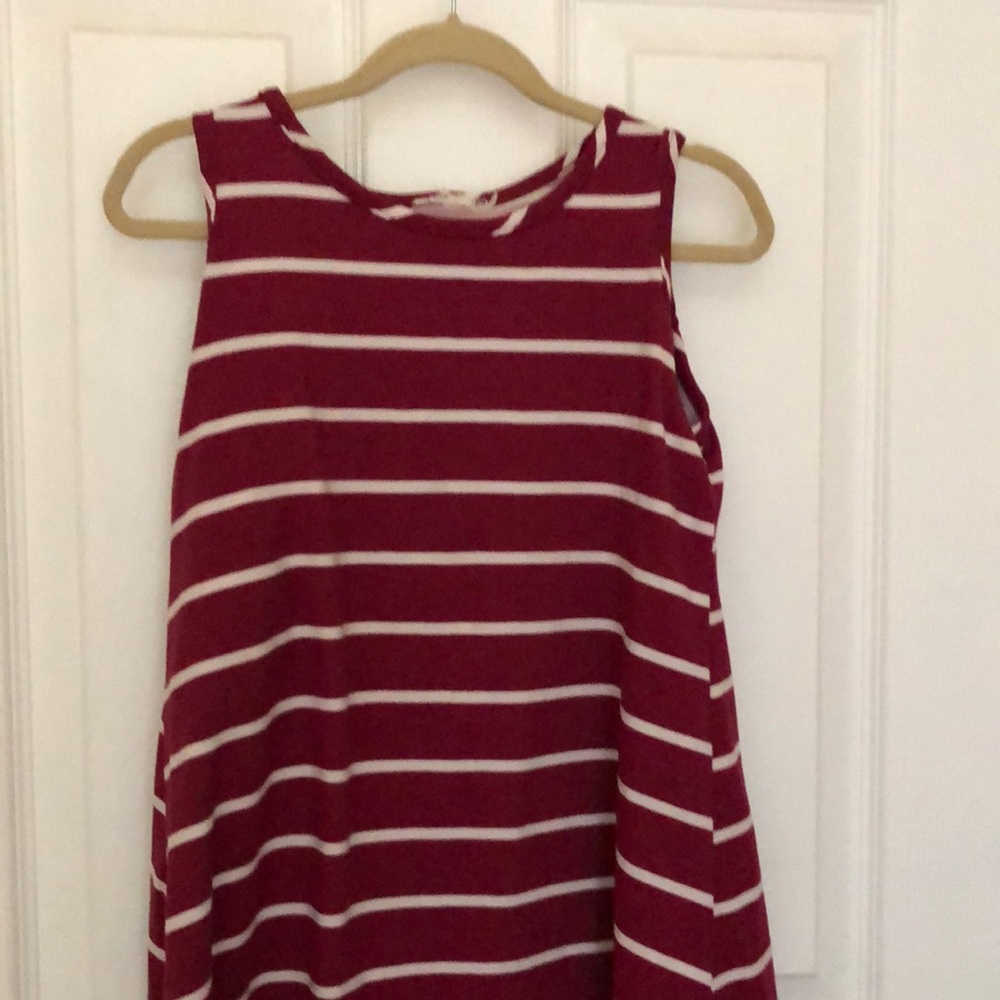 Girls red and white striped dress/ tank top